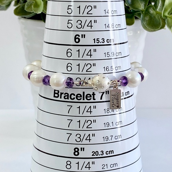 Freshwater Pearl & Amethyst Bracelet - Picture 5 of 5